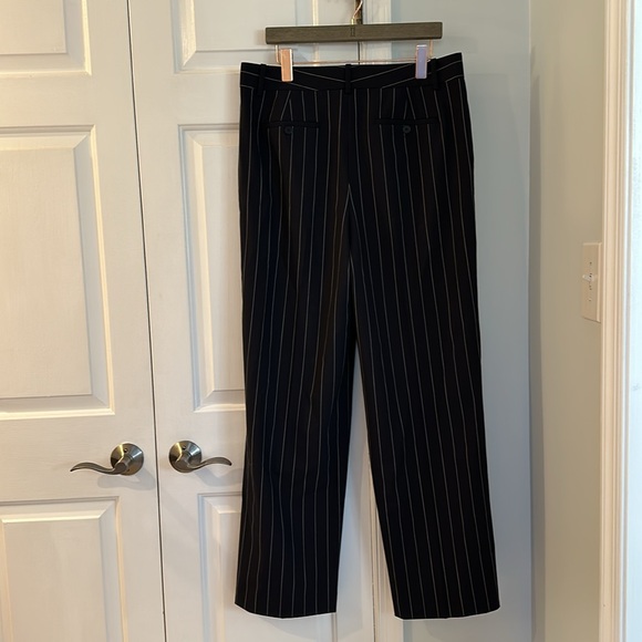 NWT Theory Navy Multi Traceable Stripe Pants in Size 10 L051211R - Picture 3 of 10